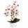 Mű orchidea cserépben 72 cm – 4 szálas fehér-vörös mintás dekor virág