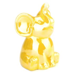 Kerámia pénzpersely, elefánt formájú - sárga