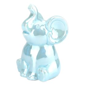 Kerámia pénzpersely, elefánt formájú - világos kék