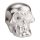 Kerámia pénzpersely, koponya formájú - ezüst