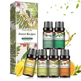   PHATOIL Sweet Recipes illóolaj szett – 6 x 10 ml prémium aromaterápiás ajándékcsomag