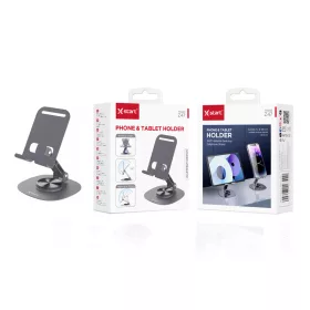   X-start összecsukható telefon- és tablettartó – 360°-ban forgatható asztali állvány mobilhoz és tablethez