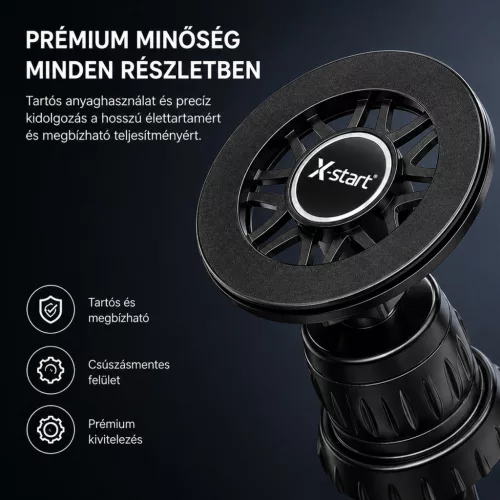 X-start mágneses autós telefontartó szellőzőrácsra – 360°-ban forgatható mobiltelefon tartó