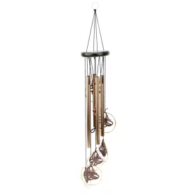 Szélcsengő bronz pillangós 70 cm