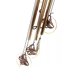 Szélcsengő bronz pillangós 70 cm