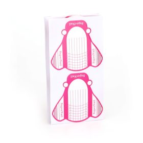 Műköröm sablon 24db - Lepke - Summer pink