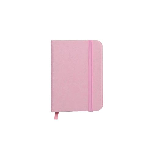 A6 formátumú gumis jegyzet fényes mintákkal - rózsaszín