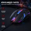 X-start vezetékes gamer egér RGB világítással – optikai USB egér, 1,5 m kábel, ergonomikus kialakítás