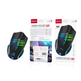   X-Start Gaming Vezetékes Egér RGB LED Világítással – 1.5 m Kábel, Ergonomikus Gamer Mouse