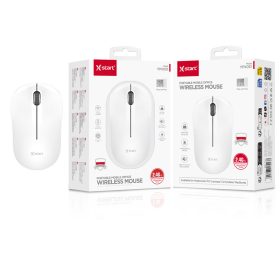   X-Start Vezeték Nélküli Egér 2.4GHz – Halk USB Wireless Mouse Laptophoz és PC-hez, Fehér
