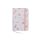 A7 formátumú gumis jegyzet Beautiful life felirattal és cica mintákkal - fehér és virágos - előlalpos