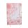 A5 formátumú gumis jegyzet Beautiful life felirattal és cica mintákkal - fehér rétes - előlalpos