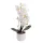 Elegáns fehér orchidea modern kaspóban – 3 szálas művirág dekoráció 60 cm