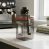 1600 ml-es nagy kapacitású sport kulacs fogantyúval és pánttal – BPA-mentes ivópalack, füstszürke