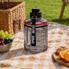 1600 ml-es nagy kapacitású sport kulacs fogantyúval és pánttal – BPA-mentes ivópalack, füstszürke
