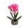 Elegáns pink orchidea kerámiakaspóban – 1 szálas, 3 virágfüzéres művirág dekoráció  50 cm