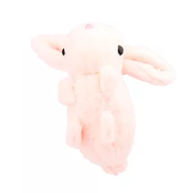 Plüss nyuszika összekuporodva, beige - 24 cm
