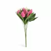 Prémium mesterséges tulipán virágcsokor 45 cm – 10 szálas mályva tulipán dekorációs művirág csokor