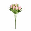 Prémium mesterséges tulipán virágcsokor 45 cm – 10 szálas rózsaszín tulipán dekorációs művirág csokor