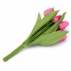 Prémium mesterséges tulipán virágcsokor 35 cm – 9 szálas mályva színű dekorációs művirág csokor