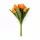 Prémium mesterséges tulipán virágcsokor 35 cm – 9 szálas narancs tulipán dekorációs művirág csokor