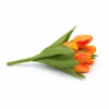Prémium mesterséges tulipán virágcsokor 35 cm – 9 szálas narancs tulipán dekorációs művirág csokor