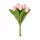 Prémium mesterséges tulipán virágcsokor 35 cm – 9 szálas rózsaszín tulipán dekorációs művirág csokor