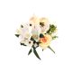 Liliom-rózsa-margaréta virágcsokor 12 szálas 50 cm, barack -rózsaszín
