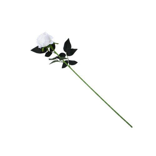 Rózsaszál - művirág, fehér - 72 cm
