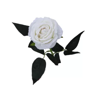 Rózsaszál - művirág, fehér - 72 cm