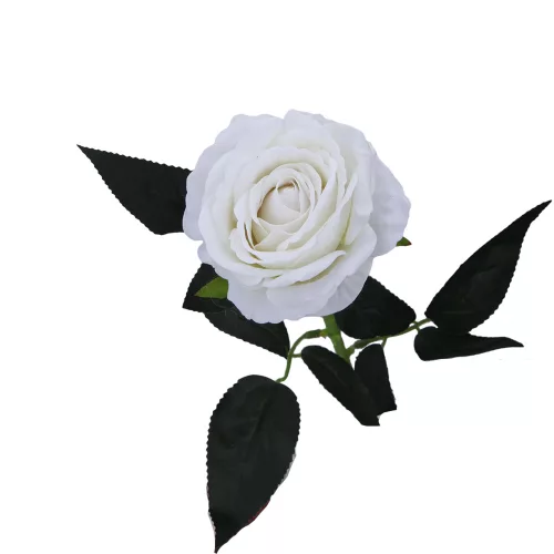 Rózsaszál - művirág, fehér - 72 cm