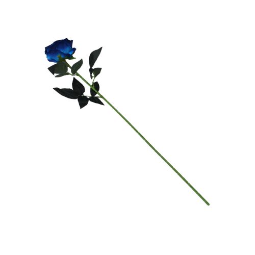 Rózsaszál - művirág - 72 cm kék