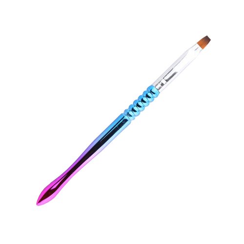 Torch körömépítő ecset szett 3 darabos különböző fejes ecsettel, ombre nyéllel (zselé, porcelán)