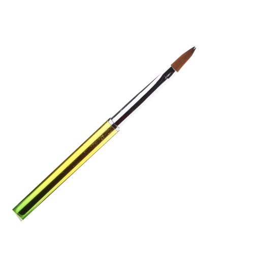 Torch körömépítő ecset szett 3 darabos, metál ombre nyéllel különböző fejekkel (zselé, porcelán)