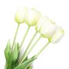 Gumi Tulipán csokor 5 szálas 40 cm - Fehér