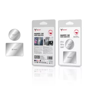  X-Start mágneses autós telefontartó fémlap szett – kerek és téglalap alakú fémlap mágneses tartókhoz