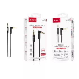 X-start YPX021 3,5 mm jack audio kábel, 1 m, derékszögű