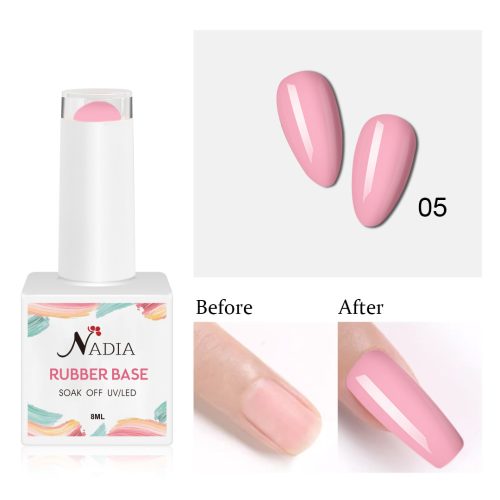 Nadia Color Rubber Base gel - Színezett alapzselé 8ml - 05