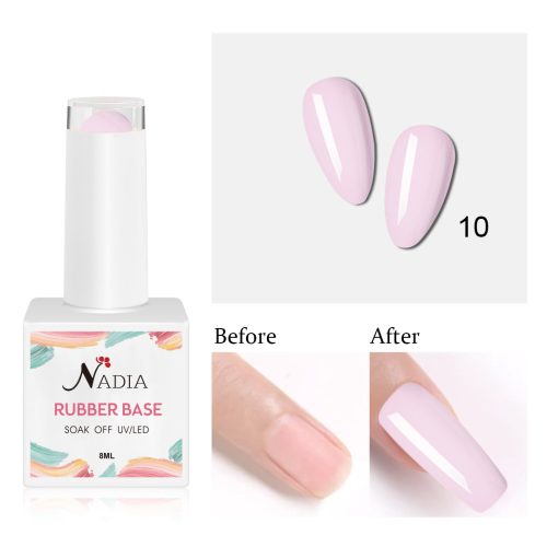 Nadia Color Rubber Base gel - Színezett alapzselé 8ml - 10