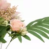 Prémium mesterséges liliom–rózsa virágcsokor 55 cm – 10 szálas rózsaszín dekorációs művirág csokor