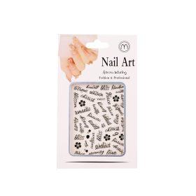 Nail-Art köröm matrica - fekete