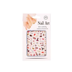 Nail-Art köröm matrica - színes