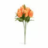 1. Terméknév: 50 cm-es 10 Szálas Narancs-Sárga Selyem Tulipán Csokor – Élethű Művirág Dekoráció Otthonra és Rendezvényre