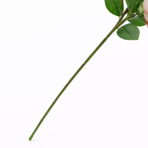 46 cm-es 3 Fejes Pasztell Rózsaszín Selyem Rózsa – Élethű Műrózsa Dekorációhoz