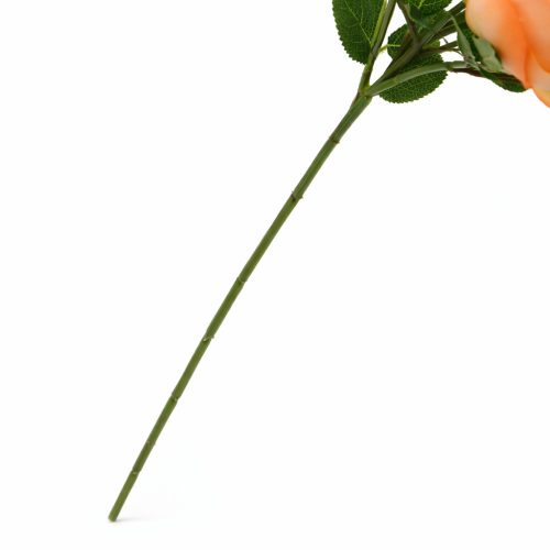 46 cm-es 3 Fejes Narancssárga Selyem Rózsa – Élethű Műrózsa Dekorációhoz