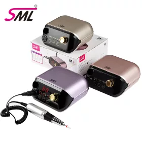   SML M1 Profeszionális műköröm csiszológép készlet, pedállal +csiszoló fejekkel - Arany