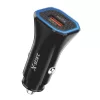 Terméknév: X-start autós gyorstöltő 38W – USB-A + USB-C PD gyorstöltés, fekete (Model CC116)