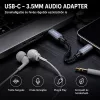 X-start USB-C – 3,5 mm jack audio adapter kábel – 14 cm, DAC chip, fejhallgató átalakító