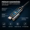 X-start USB-C – 3,5 mm jack audio adapter kábel – 14 cm, DAC chip, fejhallgató átalakító