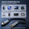 X-start USB-C – 3,5 mm jack audio adapter kábel – 14 cm, DAC chip, fejhallgató átalakító